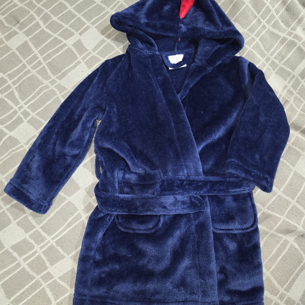 Okie Dokie Navy Blue Kids Robe